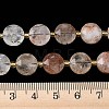 Natural Black Gold Rutilated Quartz Beads Strands G-C116-A182-01-5