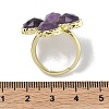 Natural Amethyst Faceted Adjustable Finger Rings for Women RJEW-A092-01G-11-5