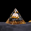 Resin Orgonite Pyramid Display Decorations G-PW0004-55B-1