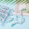 497Pcs 5 Style Rainbow ABS Plastic Imitation Pearl Beads OACR-YW0001-09B-8