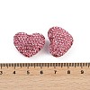 Heart Shaped Polymer Clay Rhinestone Beads CLAY-NH0002-02C-3