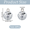 24Pcs Mirror Ball Reflective Ball Pendants AJEW-SC0002-62-2