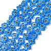 Handmade Millefiori Glass Bead Strands LAMP-J035-10mm-53-1