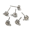 Non-Tarnish 201 Stainless Steel Stud Earring Settings X-STAS-S041-08-4