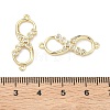 Brass Micro Pave Cubic Zirconia Heart Infinity Connector Charms KK-P350-12G-01-3