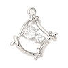Brass Micro Pave Cubic Zirconia Pendants LS-KK-D091-04P-1