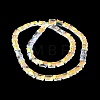 Transparent Electroplate Glass Beads Strands EGLA-H103-AB02-3