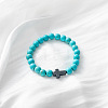 Synthetic Turquoise & Cross Stretch Bracelet TO4713-6-1