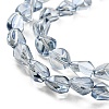 Pearl Luster Plated Electroplate Transparent Glass Beads Strands EGLA-G037-04A-PL02-3