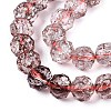 Crackle Transparent Glass Beads Strands GLAA-N063-10mm-15-4