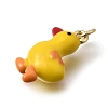 Brass Enamel Pendants KK-C255-35G-2