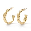Brass Half Hoop Earrings EJEW-A056-22G-1