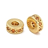 Rack Plating Brass Micro Pave Cubic Zirconia  Beads KK-U030-31G-05-1