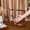 Wooden Necklace Organizer Display Stands ODIS-WH0331-20A-4