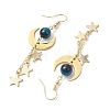 Brass Dangle Earring EJEW-TA00479-4