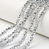 Electroplate Transparent Glass Beads Strands X-EGLA-A034-T8mm-M16-1