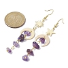 Moon & Sun & Star Brass Asymmetrical Earrings EJEW-JE05461-5