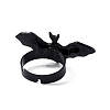 Halloween Themed Alloy Bat Adjustable Ring for Woman LS-RJEW-L105-01-3