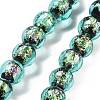 Handmade Foil Lampwork Beads Strands FOIL-K003-06B-22-1