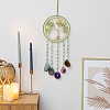 Tree of Life Natural Peridot & Agate Woven Net Suncatchers PW-WG17811-09-1