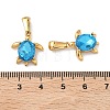 304 Stainless Steel & Glass Pendants STAS-L309-20B-G-3