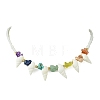 Ocean Natural Spiral Shell & Glass Seed Beaded Necklaces NJEW-TA00243-2