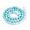 Anti-Tarnish Electroplate Glass Beads Strands EGLA-ZX010-6mm-10-4