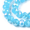 Electroplate Glass Beads Strands EGLA-A034-J10mm-B10-3