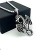Vintage Punk 304 Stainless Steel Dragon Pendant Necklaces for Men Women LN2860-2