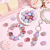 24Pcs 8 Colors Round Resin Rhinestone Beads OACR-PA0002-14-4