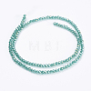Electroplate Glass Beads Strands GLAA-F076-FR04-2