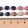 Cherry Quartz Glass & Natural Red Jasper & Sodalite & Green Strawberry Quartz & Rhodonite Beads Strands G-Z135-A06-6
