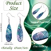 1 Pair Brass & Abalone Shell Dangle Earrings EJEW-TA0001-87-3