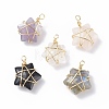 Natural Gemstone Pendants PALLOY-JF01457-01-1