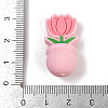Flower Food Grade Silicone Focal Beads SIL-A011-03B-01-3