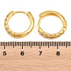 Brass Micro Pave Clear Cubic Zirconia Hoop Earrings for Women EJEW-T058-01B-G-3