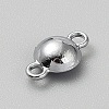 Faceted Glass Flat Round Connector Charms FIND-WH20042-56A-2