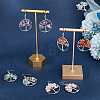 4 Pairs 4 Style Natural Mixed Gemstone Chips Tree of Life Dangle Earrings EJEW-AN0002-48-5