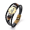 Braided Leather Cord Retro Multi-strand Bracelets LS-BJEW-L616-20D-1