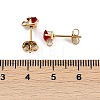 Ion Plating(IP) 304 Stainless Steel Cubic Zirconia Stud Earring Findings STAS-P373-06A-4