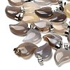 Natural Grey Agate Pendants G-B127-11P-10-1