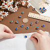 20Pcs 1-Hole Flat Round Zinc Alloy Rhinestones Buttons ALRI-NB0001-20C-3