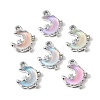 UV Plating Alloy Glass Pendants FIND-K032-40P-1