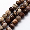 Natural Zebra Jasper Beads Strands G-I199-10-6mm-1