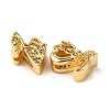 Brass Micro Pave Cubic Zirconia Beads KK-A265-01G-2
