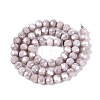 Anti-Tarnish Electroplate Glass Beads Strands EGLA-ZX010-6mm-01-4