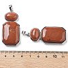 Natural Red Jasper Human Body Shaped Pendants G-P552-03P-08-3