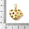 Brass Micro Pave Clear Cubic Zirconia Locket Pendants KK-H267-028B-02-3
