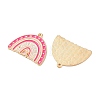 Breast Cancer Awareness Ribbon Zinc Alloy Enamel Pendants ENAM-I079-02G-11-2
