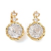 Brass Micro Pave Cubic Zirconia Fold Over Clasps KK-H526-14G-08-1